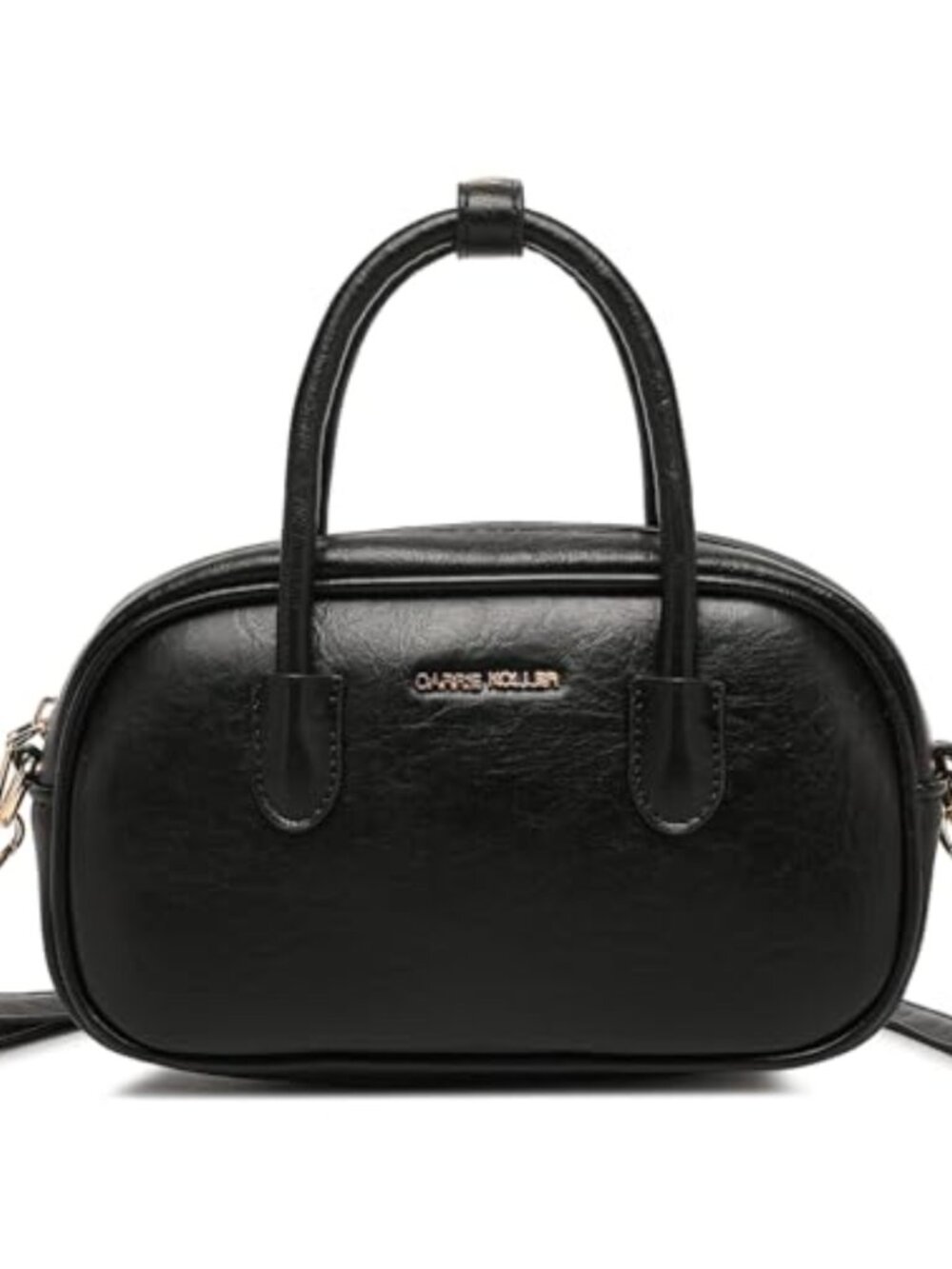 Dome Satchel Handbag Soft PU Crossbody Bag Small Top Handle Purse